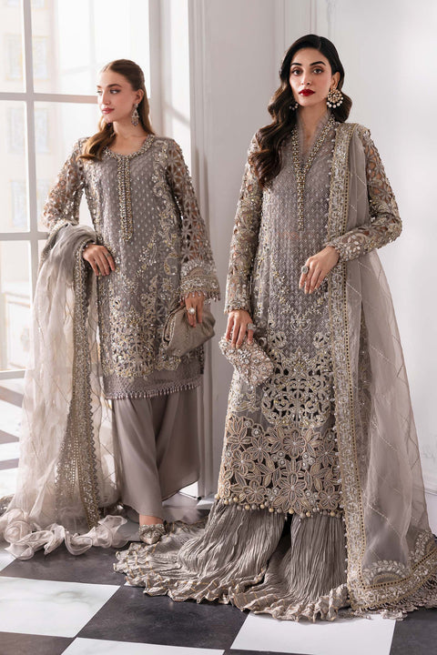 3 Piece Unstitched Embroidered Organza Suit | BD-3006